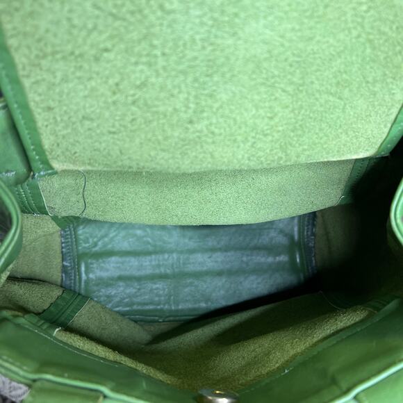 VTG Coach SoHo Buckle Bag 4157 Leaf Green Leather Shoulder Tote USA 1997 - Picture 13 of 16